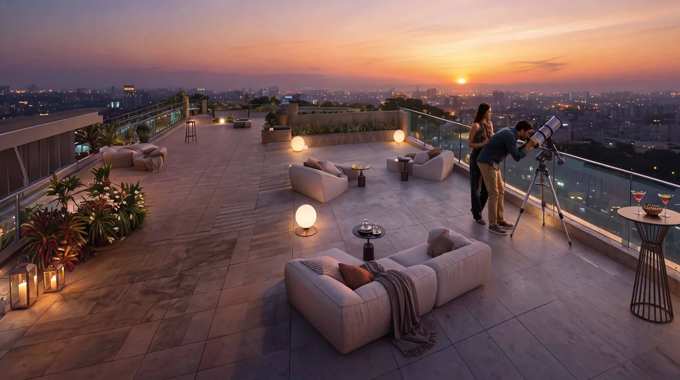 Observatory deck at sunset